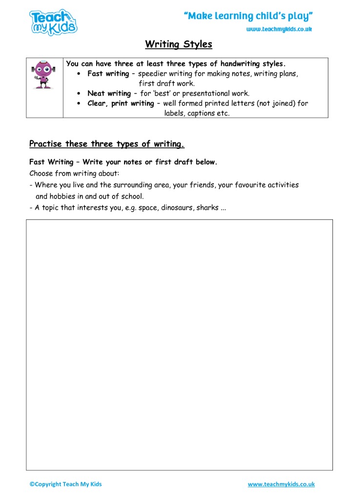 Writing Styles - TMK Education